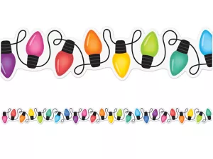 Colorful Holiday Lights Border