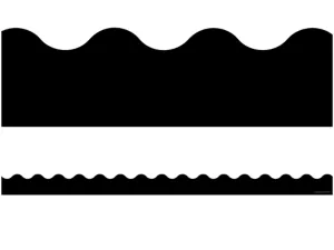 Dark Black Scalloped Border