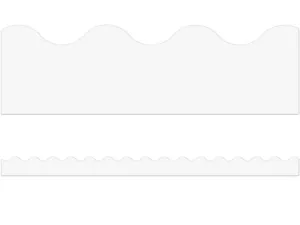 Bright White Scalloped Border