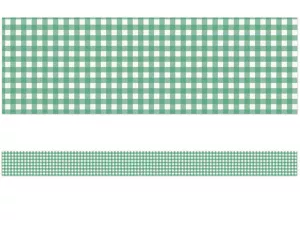Farmers Market Green Checkered Border
