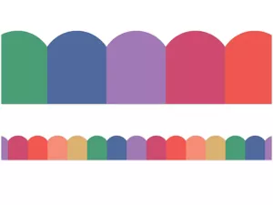 Farmers Market Rainbow Scalloped Border