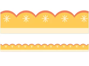 Fairy Tale Forest Gold Scalloped Border