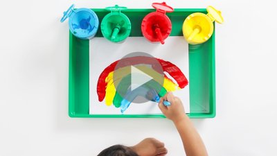 ECR4Kids Colorful Plastic Art Trays for Kids, Multipurpose Craft