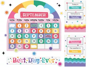 Retro Remix Best Day Ever Calendar Bulletin Board Set