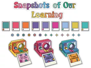 Retro Remix Snapshots of Our Learning Bulletin Board Set