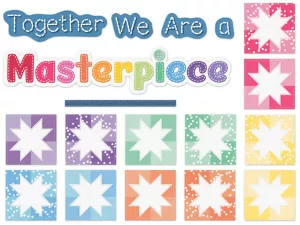 Crafty and Cool Together We Are a Masterpiece Bulletin Board Set