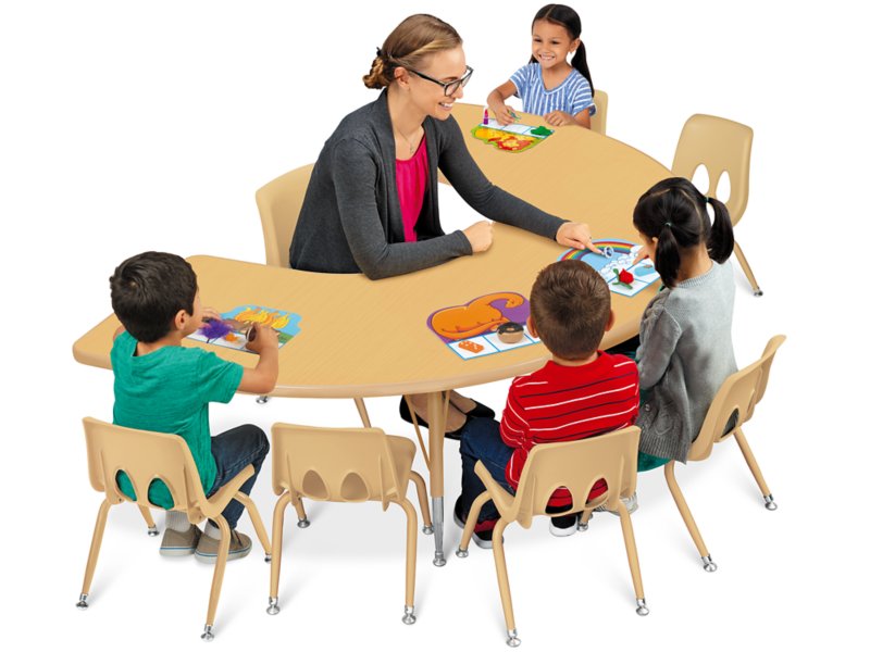 Natural Adjustable Teaching Tables at Lakeshore Learning