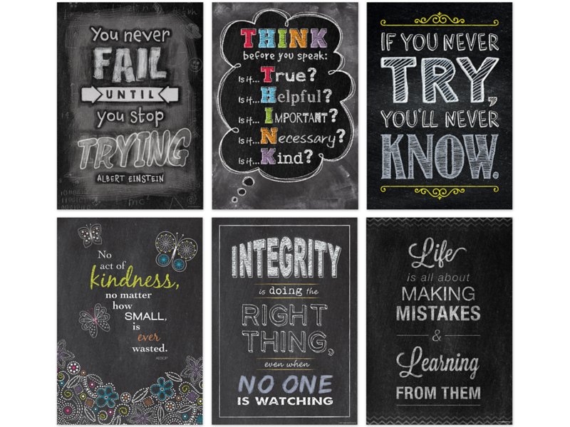 Chalk It Up! Motivational Poster Pack - Set 1 at Lakeshore Learning