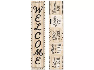 Double-Sided Wood Welcome Banner