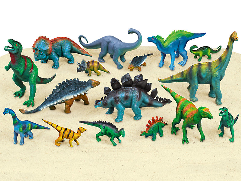 Pack of 6 Dinosaur plastic toy animal figures toys children school prehistoric 