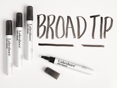Write & Wipe Broad-Tip Markers at Lakeshore Learning