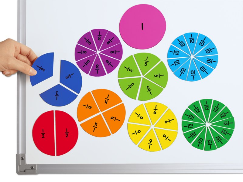 12pc Math Fraction Circles for Children Kids Student School Educational Toy  AL 