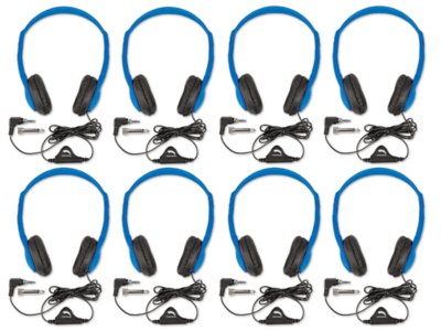 Multipurpose Headphones with Volume Control Set of 8 at Lakeshore