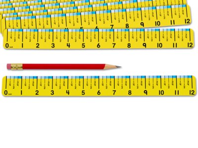 Marked Measurement Rulers - Eighths - 6 rulers