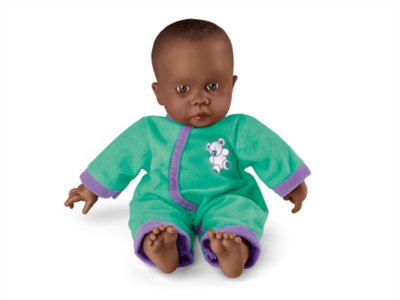 Replacement Baby Figure For Little People Cuddle 'n Play Nursery (GPM35) - Black Hair, Green Star Shirt - View #8