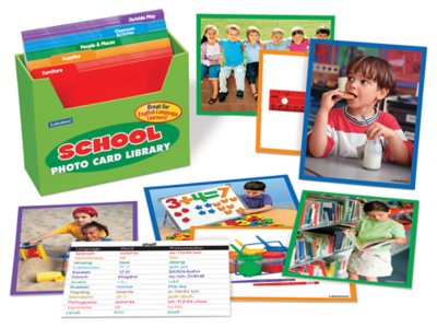 School Vocabulary Development Photo Card Library at Lakeshore Learning