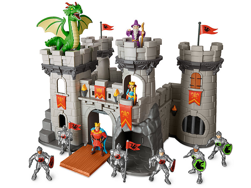  Premium Royal Castle - 100 Pc Set - Wooden Castle Building  Blocks Playset - Medieval Knights, Dragon, Jousting Themed - Premium  Eco-Friendly Materials - Encourage Imaginative & Creative Role Play : Toys  & Games