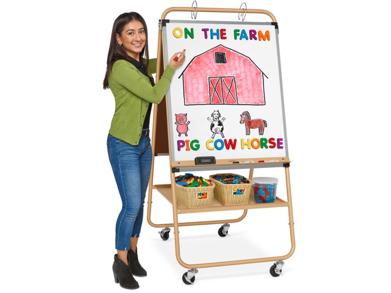 Lakeshore Hardwood Mobile Teaching Easel