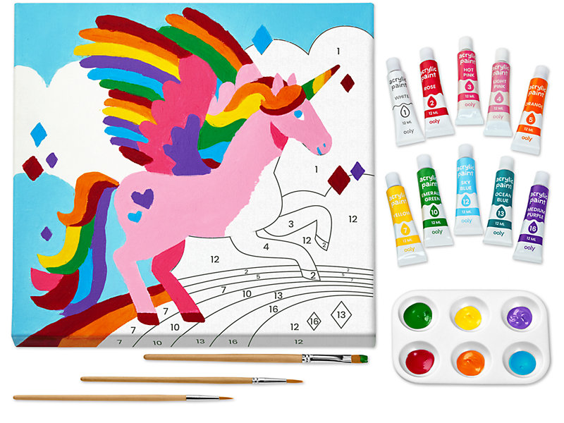 Rainbow Unicorn Paint-By-Number Masterpiece Kit at Lakeshore Learning