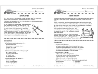 Reading Daily Warm-Ups Workbook&nbsp;- Gr.&nbsp;2