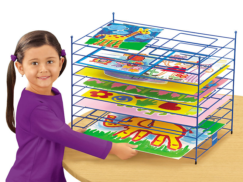Art Table with Drying Rack & Storage