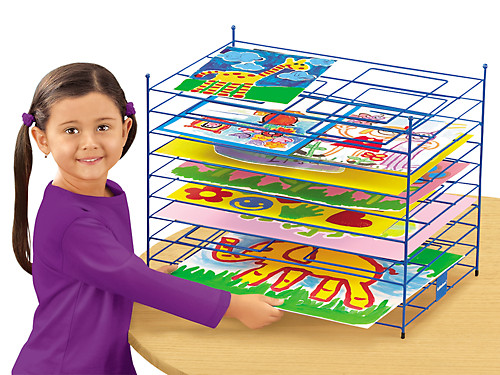 Art Table with Drying Rack & Storage