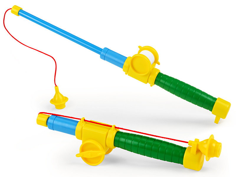 BESTONZON 4Pcs Funny Plastic Fishing Rods Kids Magnetic Fishing Pole Toys  Random Color 