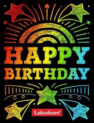 Happy Birthday Rainbow Scratch Paper E-Gift Card