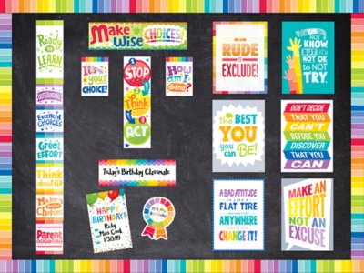 Painted Palette Behavior Management Bulletin Board Set
