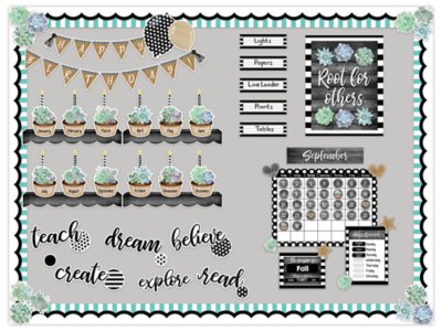 Simply Stylish Turquoise Striped Border