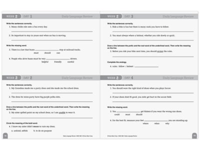 Daily Language Review Workbook&nbsp;- Gr.&nbsp;4