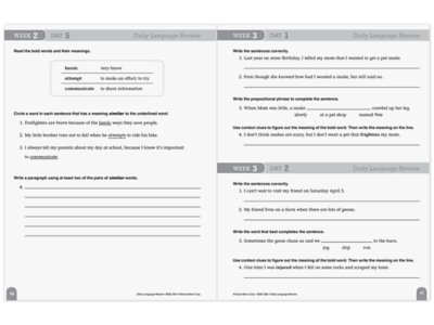 Daily Language Review Workbook&nbsp;- Gr.&nbsp;4