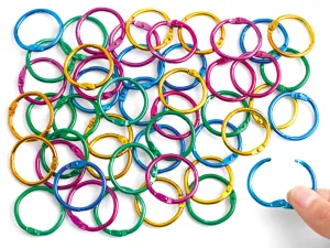 Colorful Book Rings&nbsp;- Set&nbsp;of&nbsp;50