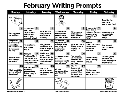 February Writing Prompts | Journal Prompts | Lakeshore®