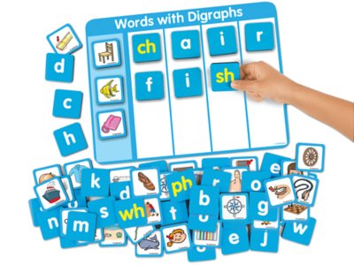 Magnetic Digraphs Word Building Board at Lakeshore Learning