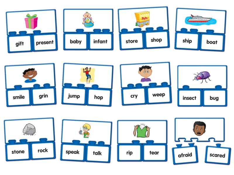 Synonym Center Activities & Matching Games