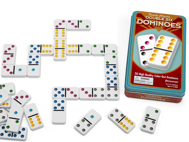 old school dominos game you use to line up then let fall