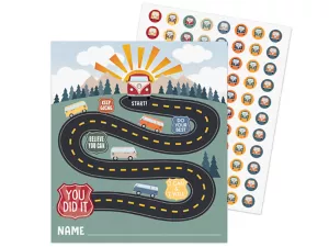 Moving Mountains Road Trip Reward Trackers with Stickers