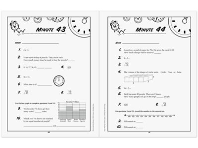 Math Minutes Workbook&nbsp;- Gr.&nbsp;3