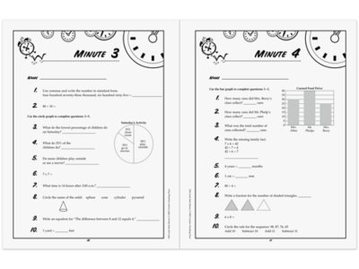 Math Minutes Workbook - Gr. 5 at Lakeshore Learning