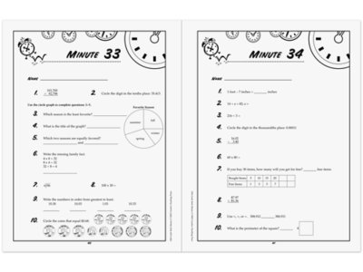 Math Minutes Workbook&nbsp;- Gr.&nbsp;5