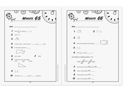 Math Minutes Workbook&nbsp;- Gr.&nbsp;5