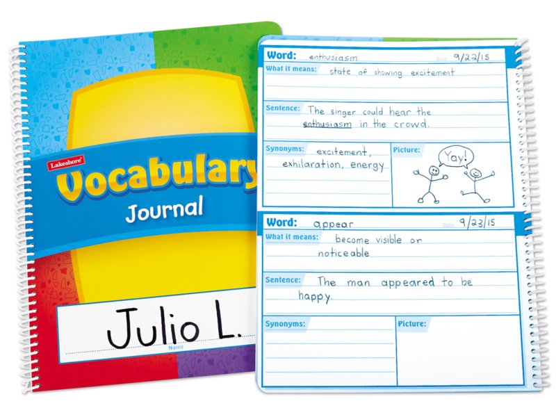 Vocabulary Journal at Lakeshore Learning
