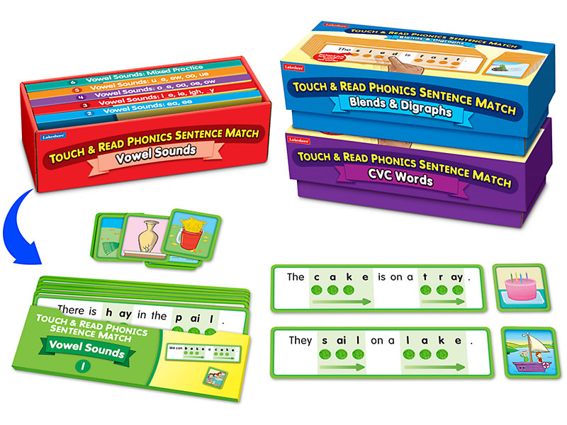 Touch Read Phonics Sentence Match Complete Set At Lakeshore Learning