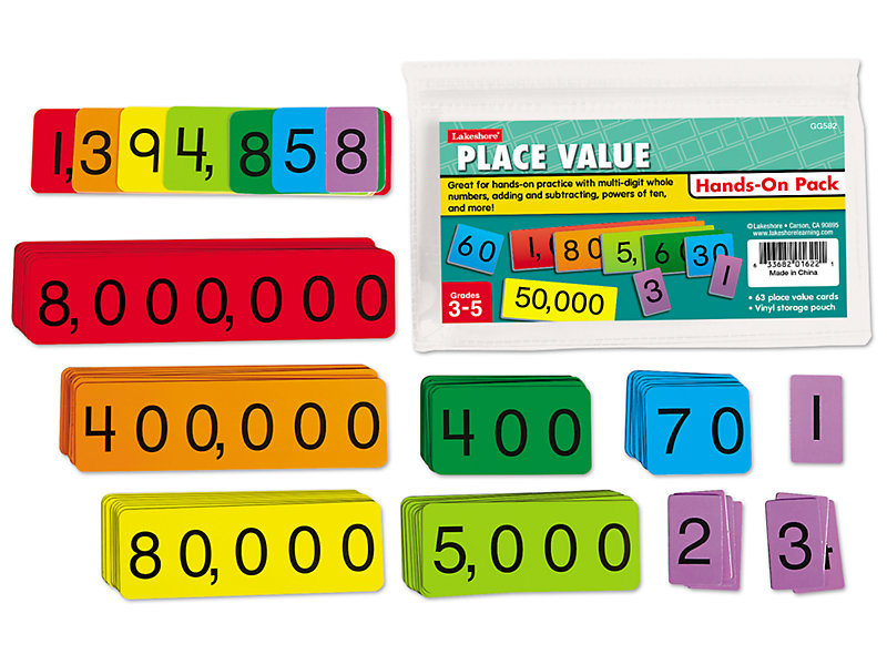 Math Learning Lakeshore Place value hands on kit NO BOX 