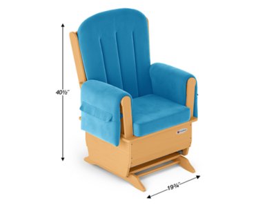 Classroom-Safe Glider Rocker - Blue Microfiber at Lakeshore Learning