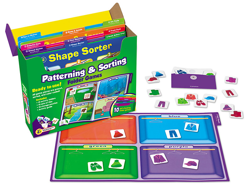 Button Shape Sorting Printable File Folder Game - From ABCs to ACTs