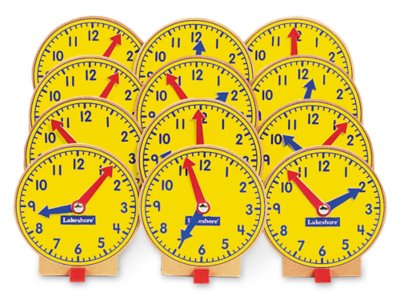 Lakeshore Student Gear Clocks - Set of 6