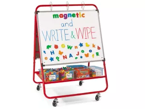 Double-Wide Teaching Easel with Locking Casters