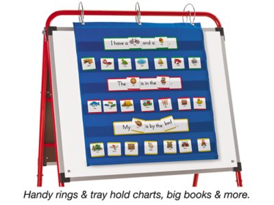 Double-Wide Teaching Easel with Locking Casters